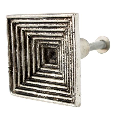 Kund Shape Antique Silver Aluminium Cabinet Knob